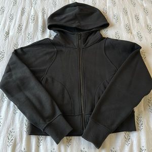 lululemon Cropped Black Zip-up Hoodie size 2